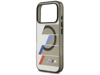 Capa MagSafe BMW M IML com botões metálicos e linhas tricolores para iPhone 17 Pro - Cinza Capa MagSafe BMW M IML com botões metálicos e linhas tricolores para iPhone 17 Pro - Cinza
