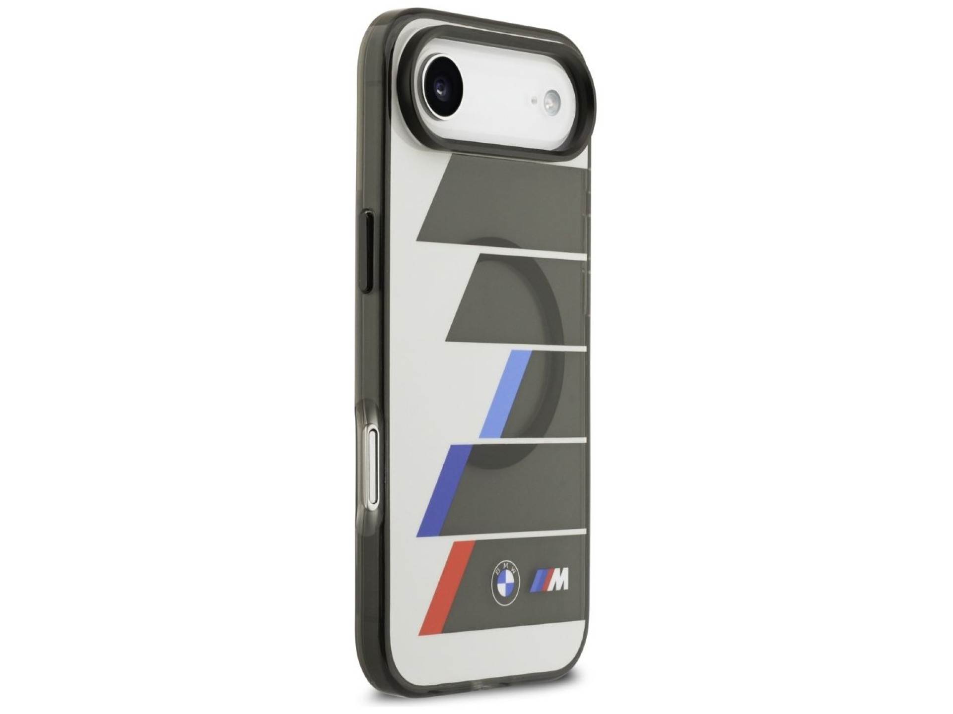 BMW M IML Metal Buttons Tricolor Lines MagSafe Case for iPhone Air - Gray