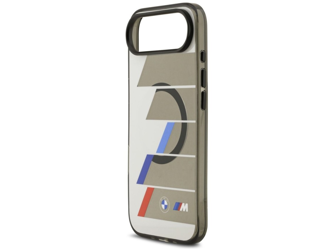 BMW M IML Metal Buttons Tricolor Lines MagSafe Case for iPhone Air - Gray