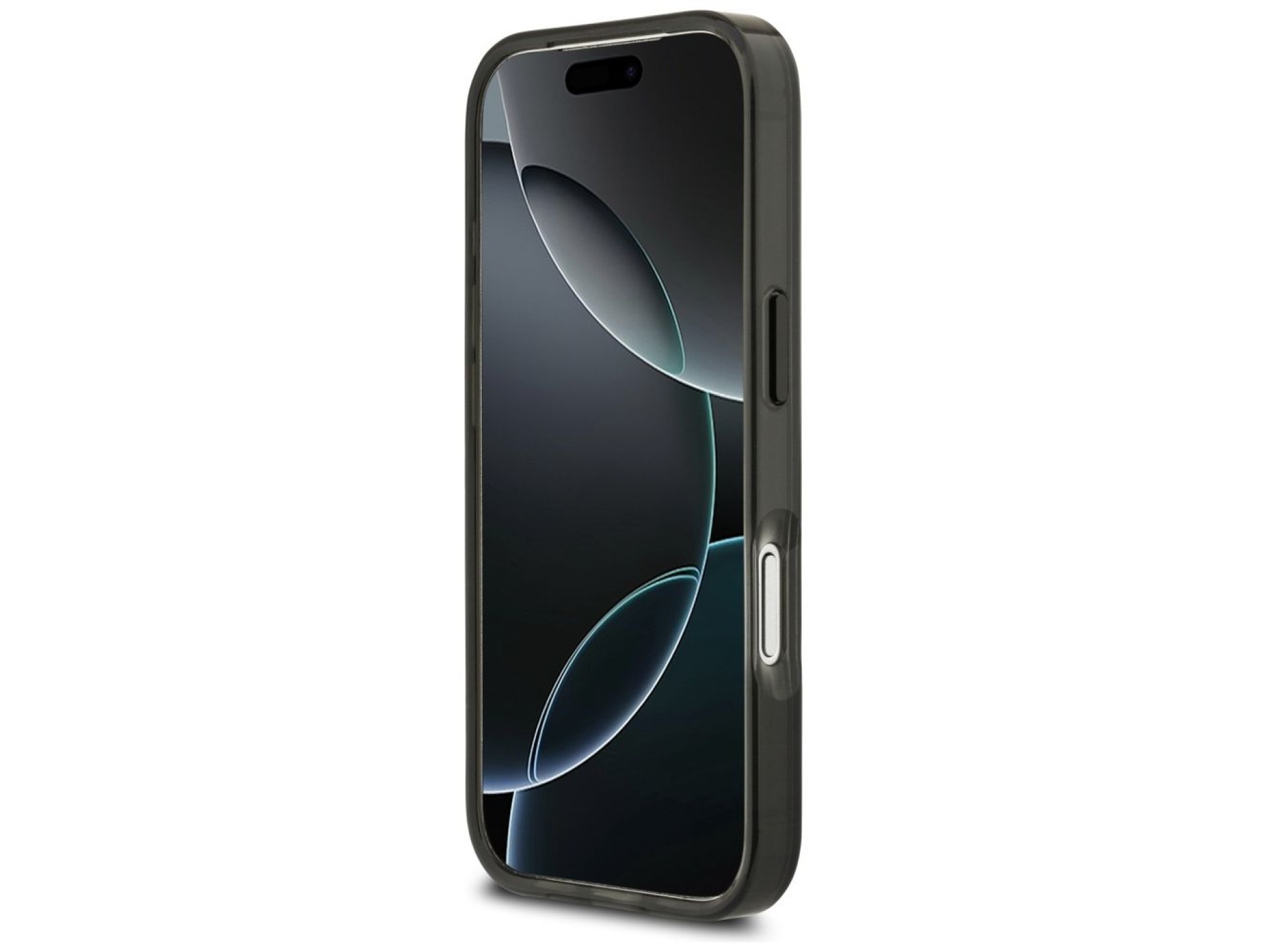 Funda MagSafe BMW M IML con botones metálicos y líneas tricolores para iPhone 17 Pro - Negra