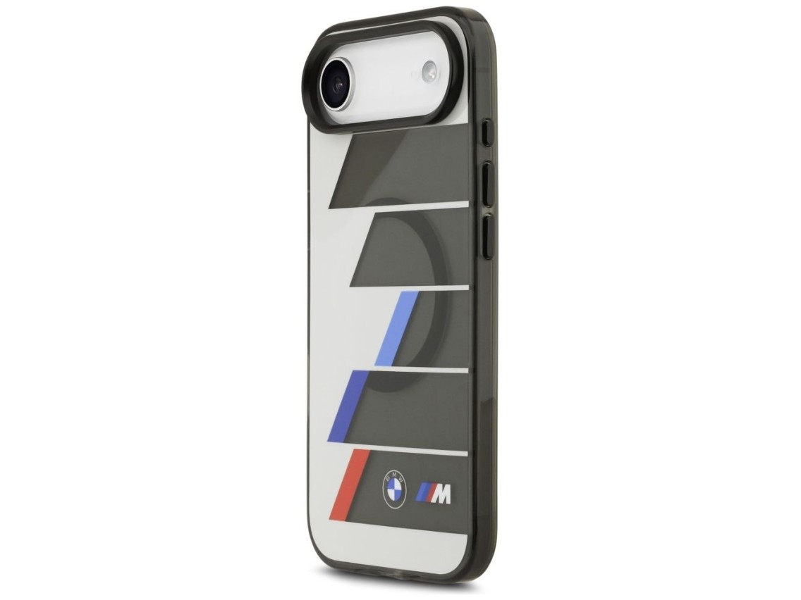 BMW M IML Metal Buttons Tricolor Lines MagSafe Case for iPhone Air - Gray