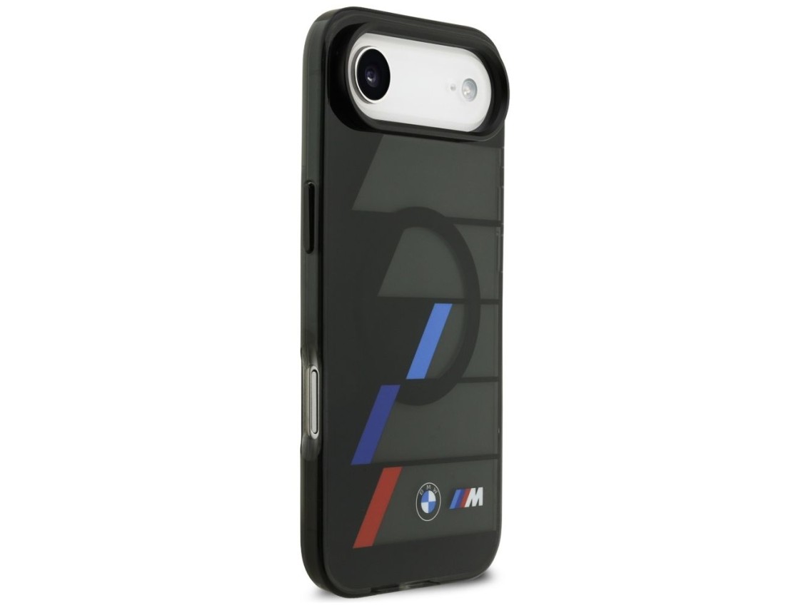 BMW M IML Metal Buttons Tricolor Lines MagSafe Case for iPhone Air - Black