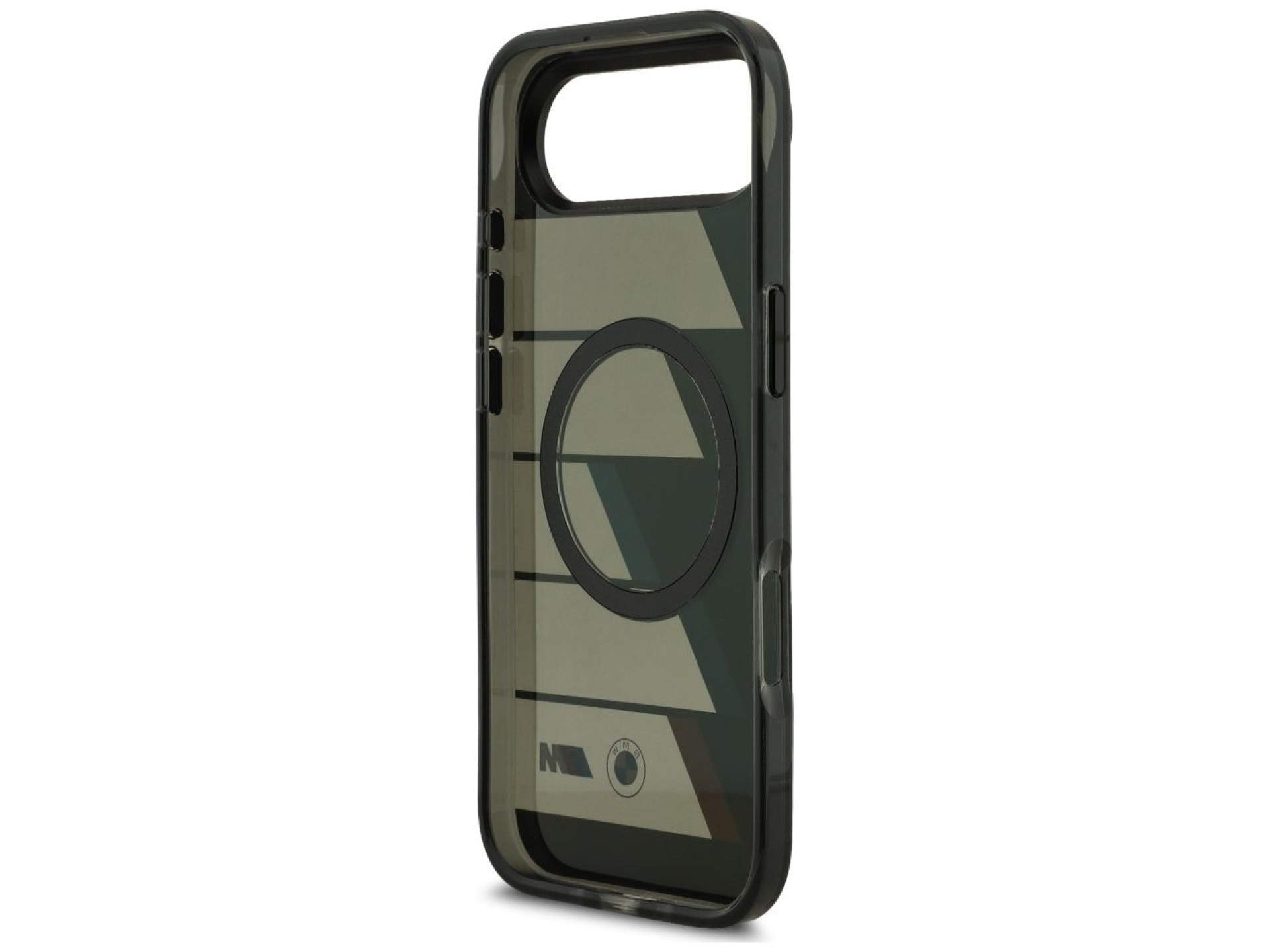 BMW M IML Metal Buttons Tricolor Lines MagSafe Case for iPhone Air - Black