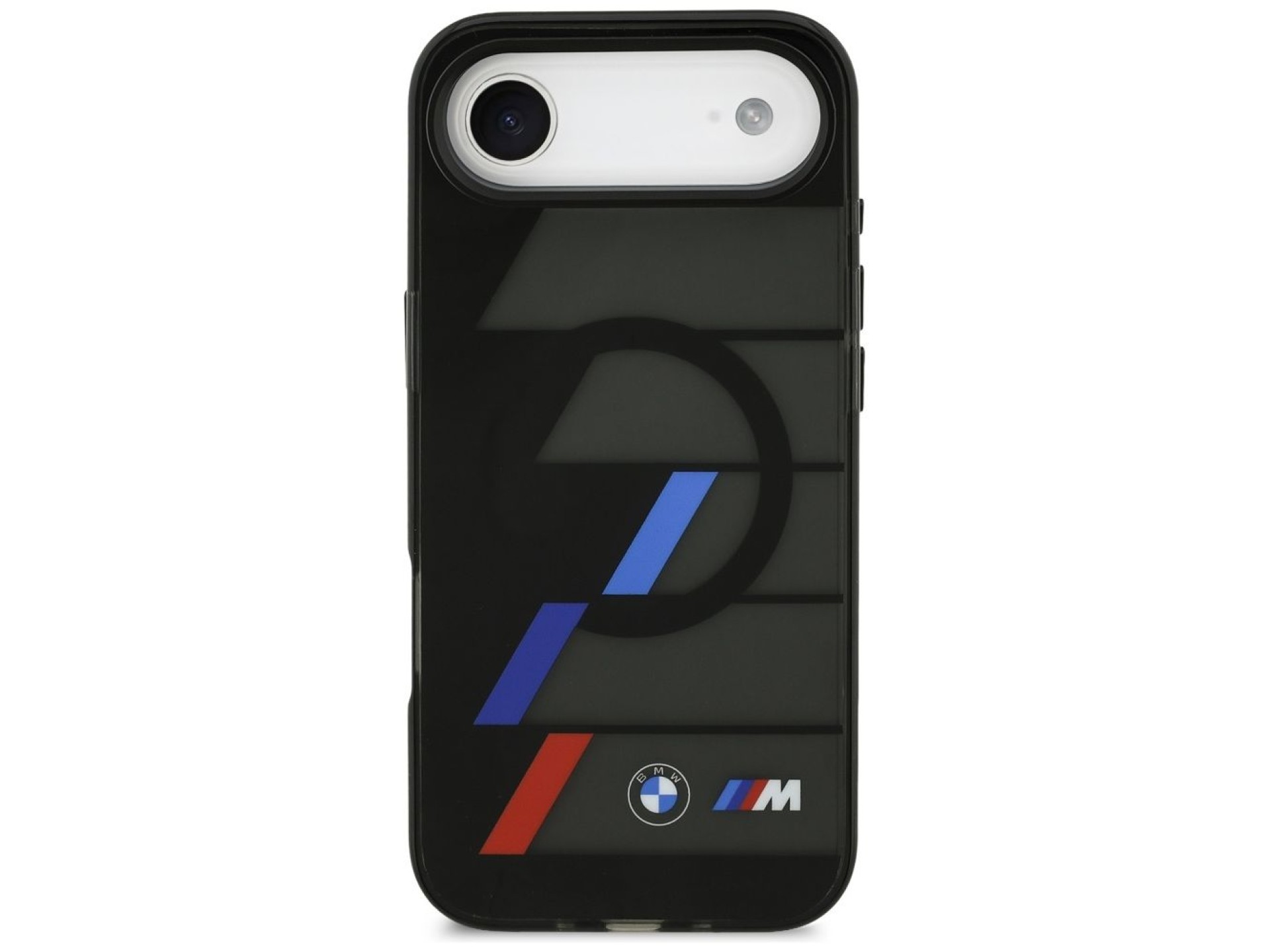 BMW M IML Metal Buttons Tricolor Lines MagSafe Case for iPhone Air - Black