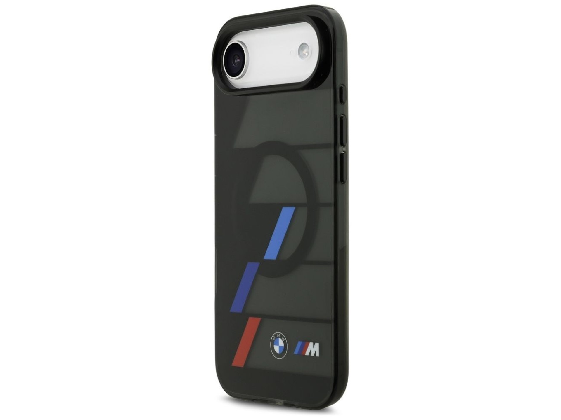 BMW M IML Metal Buttons Tricolor Lines MagSafe Case for iPhone Air - Black