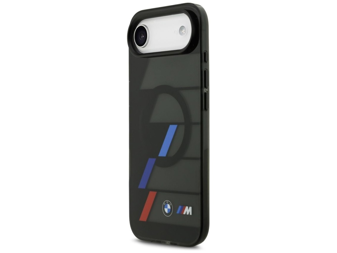 BMW M IML Metal Buttons Tricolor Lines MagSafe Case for iPhone Air - Black