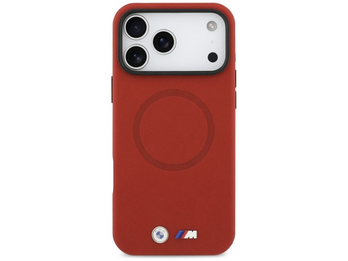 BMW M FW Metal Logo MagSafe Case for iPhone 17 Pro Max - Red