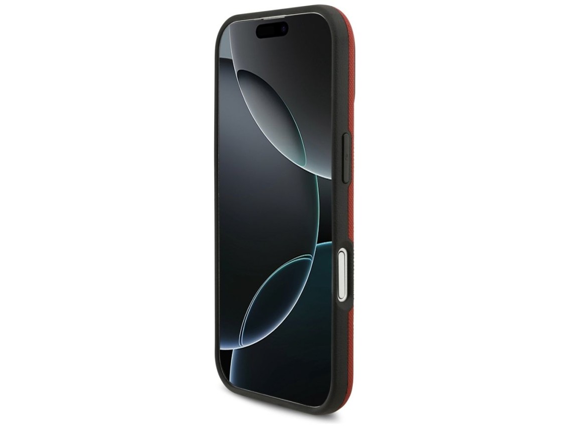 Capa MagSafe com logotipo BMW M FW em metal para iPhone 17 - Vermelha