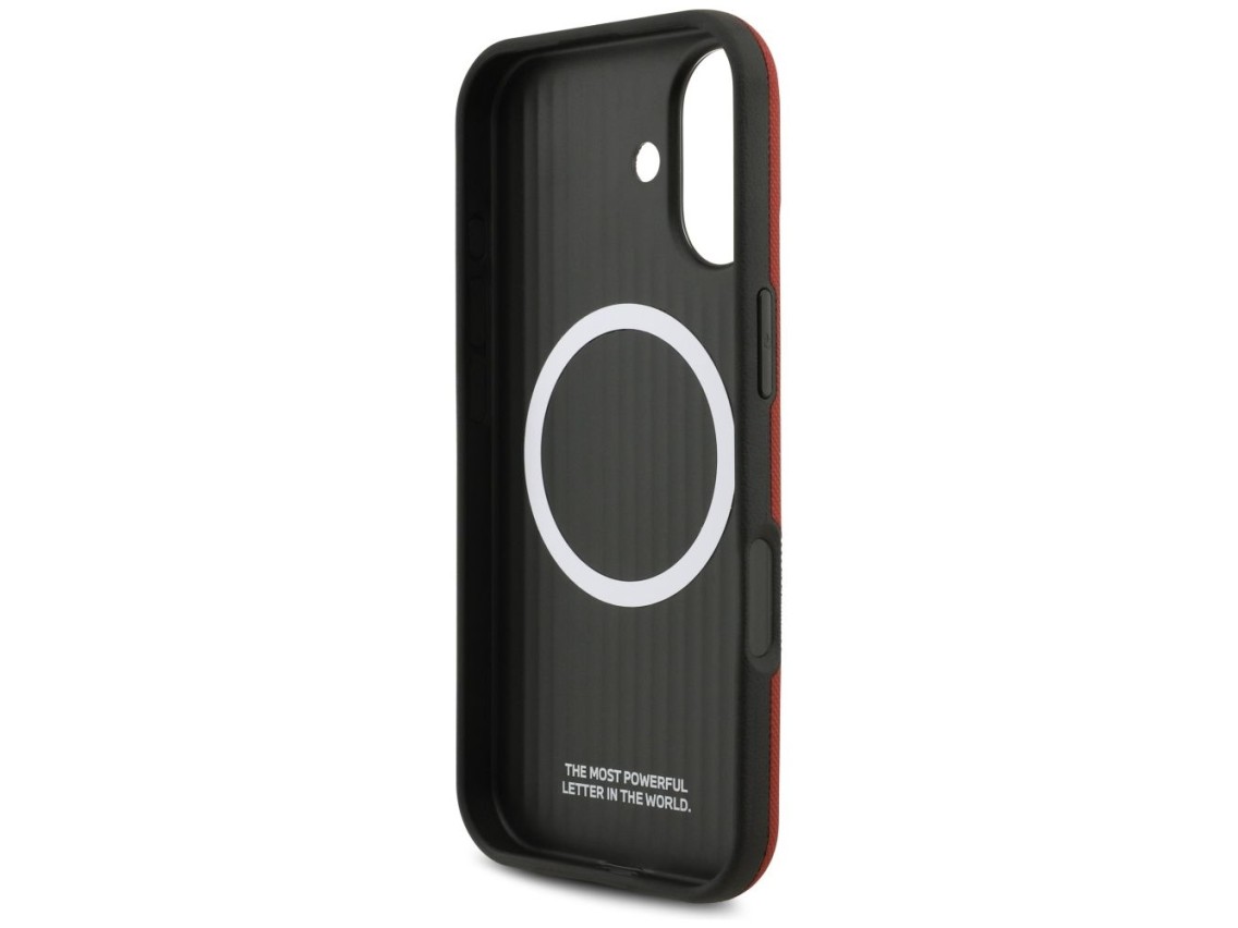 Capa MagSafe com logotipo BMW M FW em metal para iPhone 17 - Vermelha