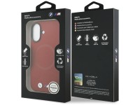 Capa MagSafe com logotipo BMW M FW em metal para iPhone 17 - Vermelha Capa MagSafe com logotipo BMW M FW em metal para iPhone 17 - Vermelha