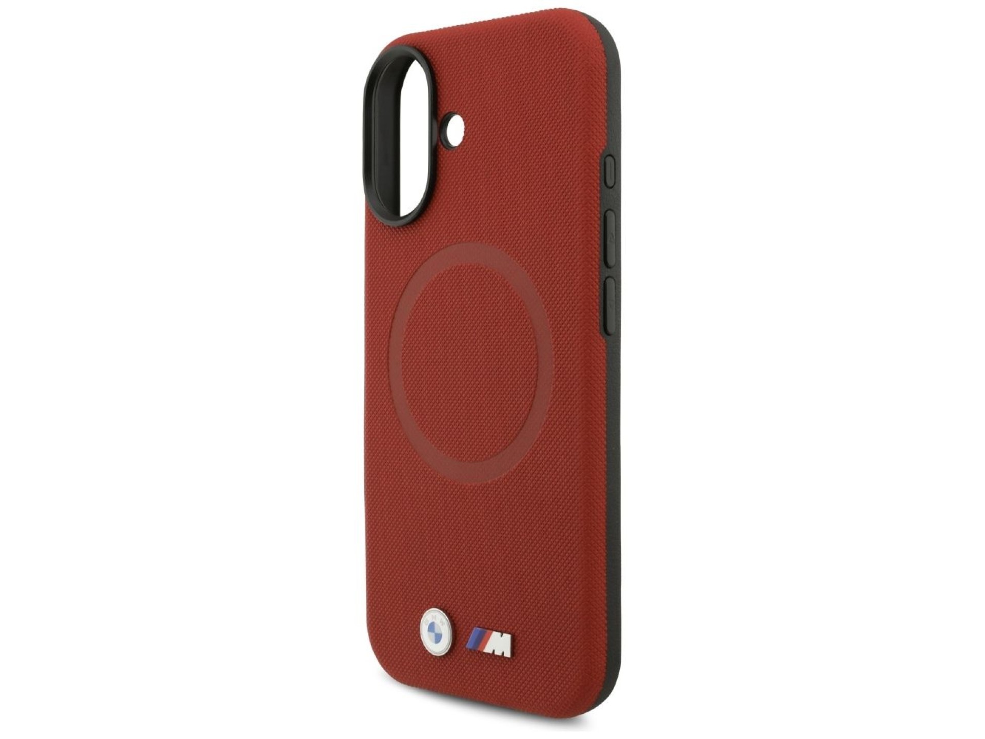 Capa MagSafe com logotipo BMW M FW em metal para iPhone 17 - Vermelha