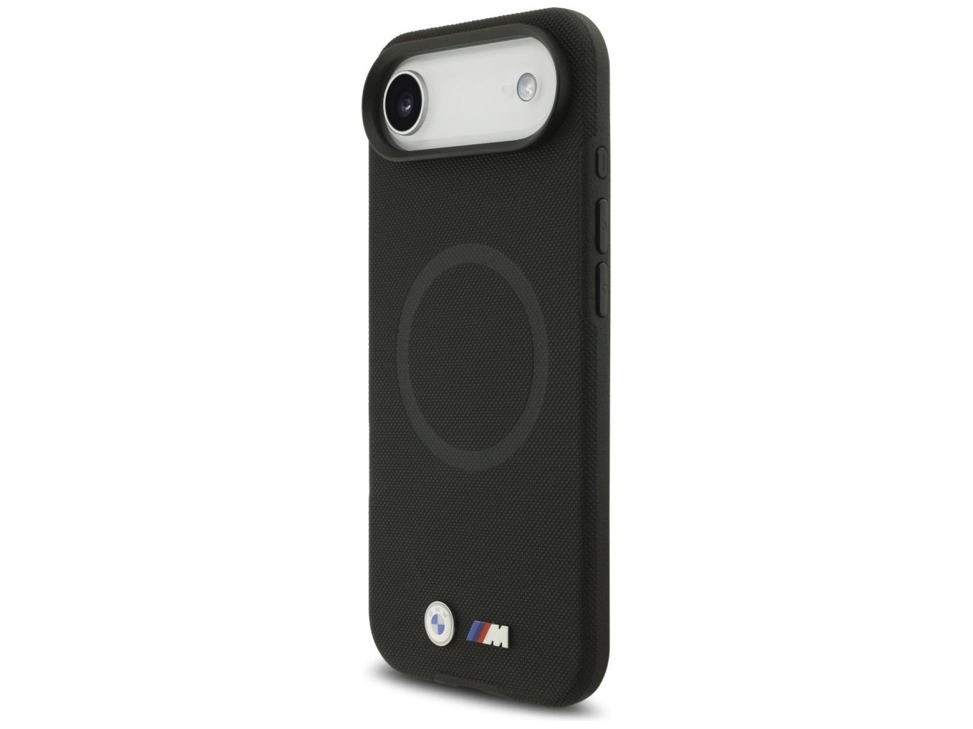 Capa MagSafe com logotipo BMW M FW em metal para iPhone Air - Preta