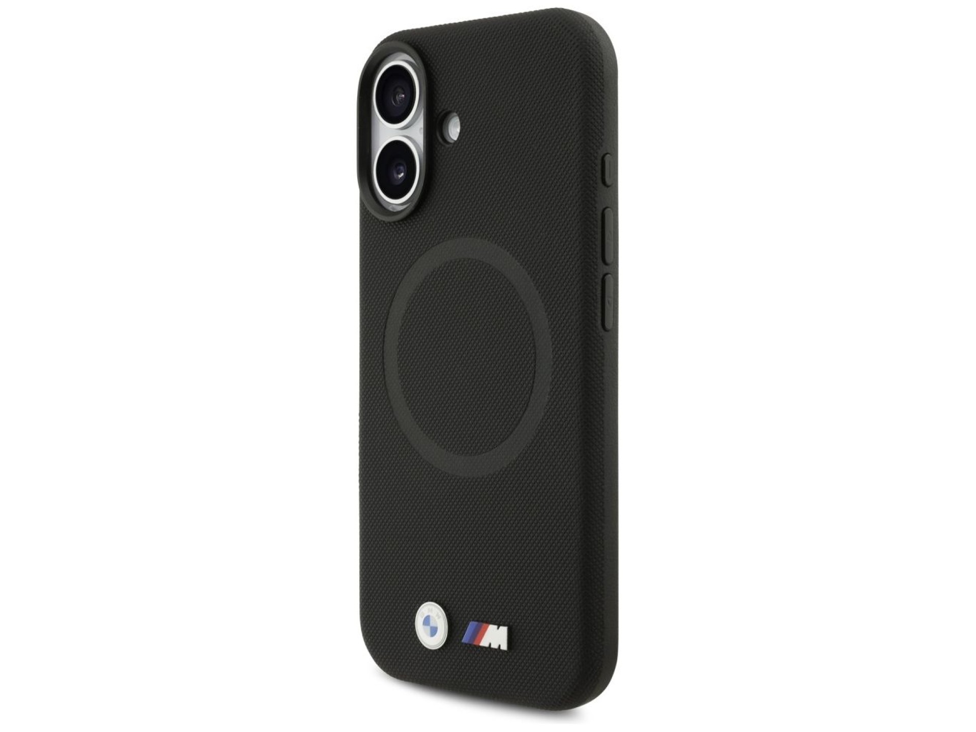 Funda BMW M FW con logo metálico y MagSafe para iPhone 17 - Negra