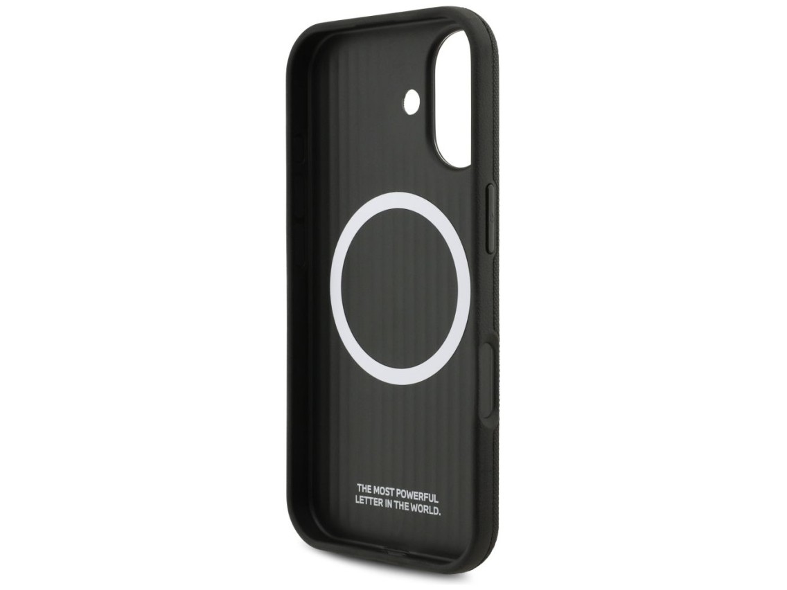 Funda BMW M FW con logo metálico y MagSafe para iPhone 17 - Negra
