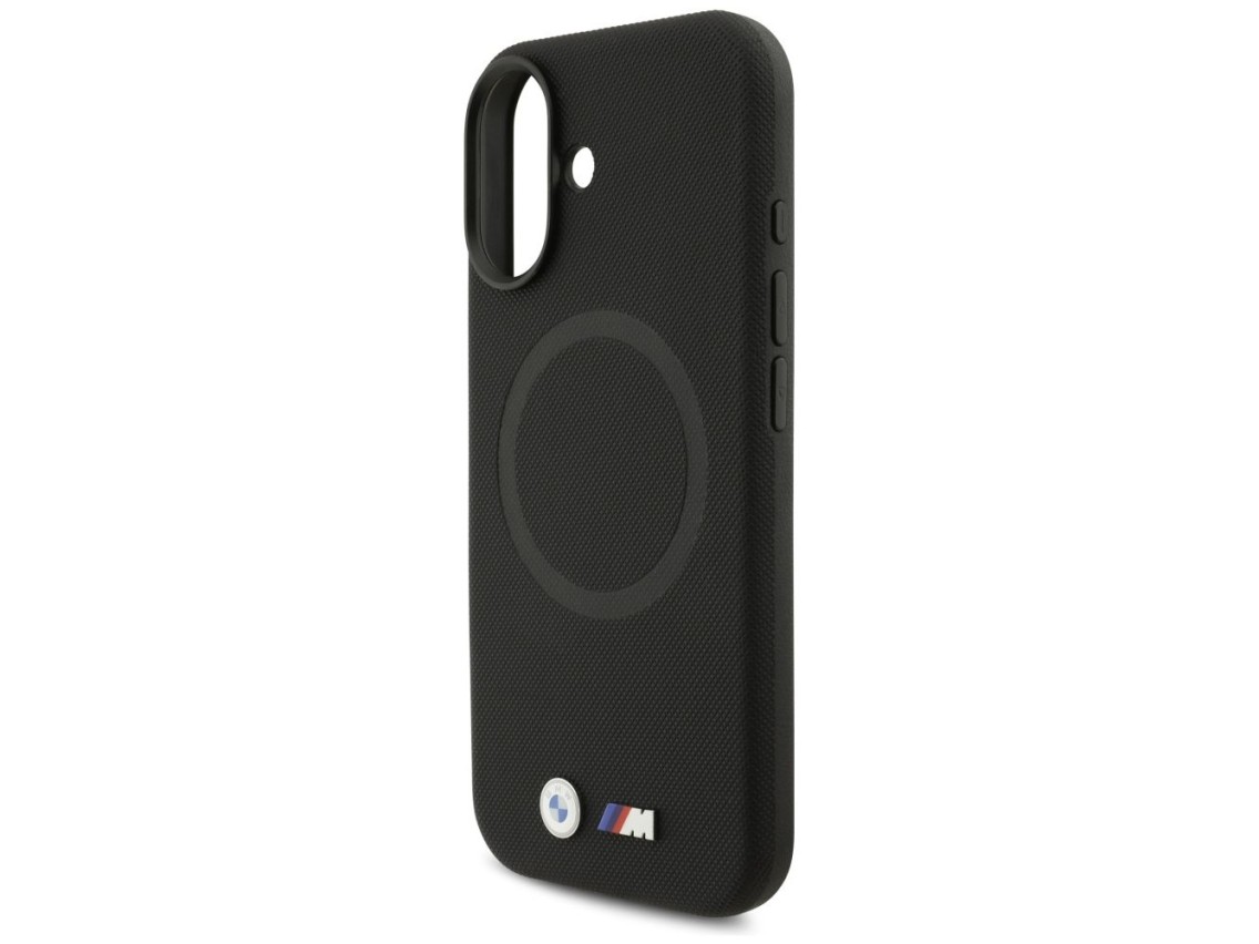 Funda BMW M FW con logo metálico y MagSafe para iPhone 17 - Negra