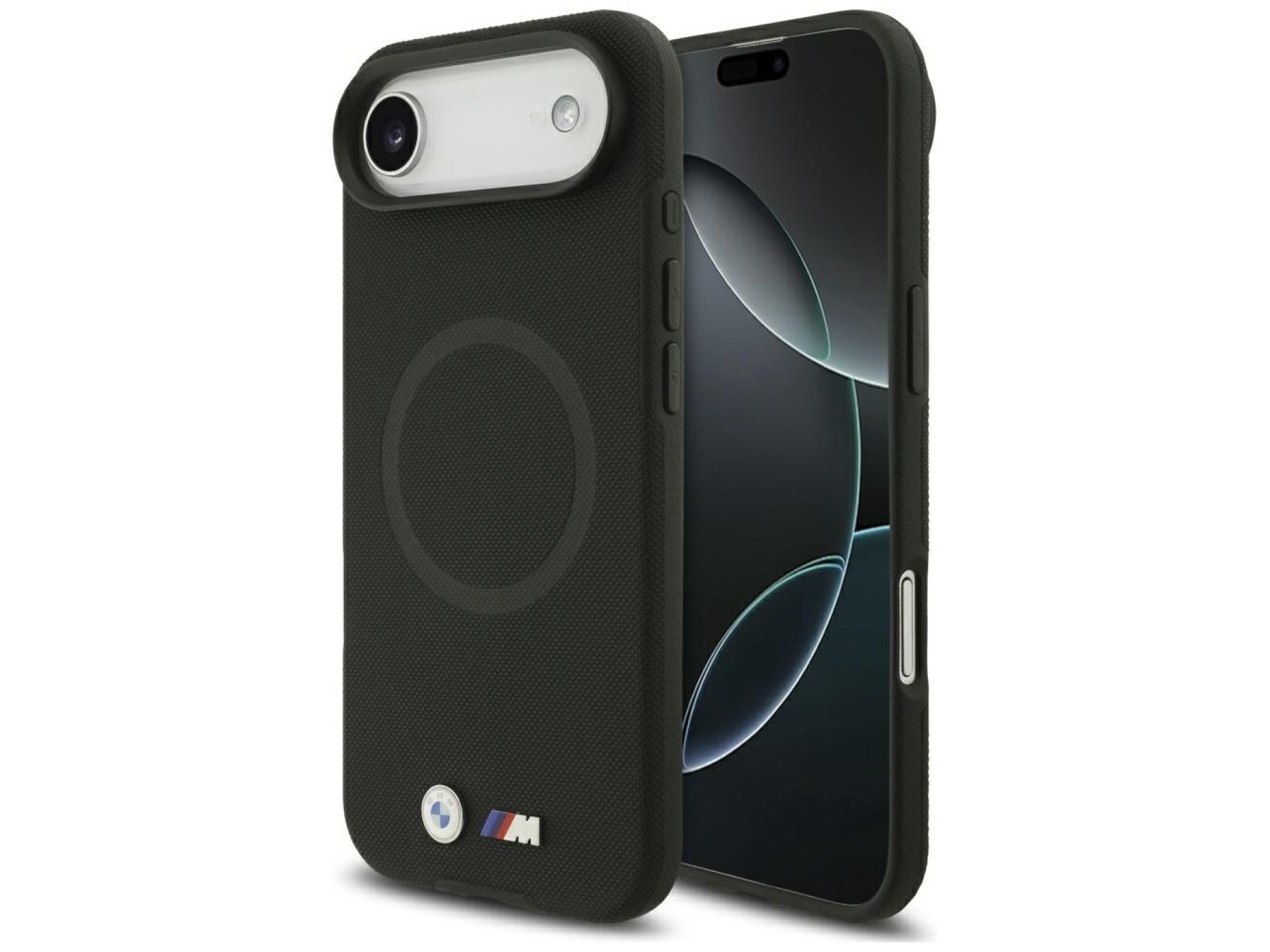 Capa MagSafe com logotipo BMW M FW em metal para iPhone Air - Preta