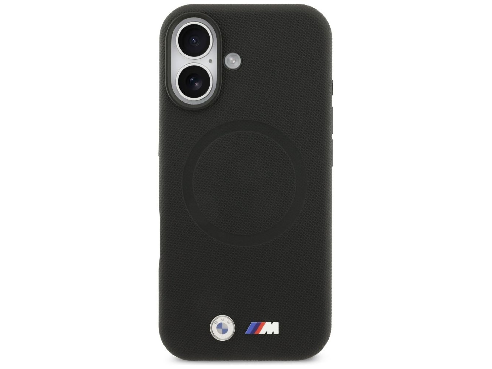 Funda BMW M FW con logo metálico y MagSafe para iPhone 17 - Negra