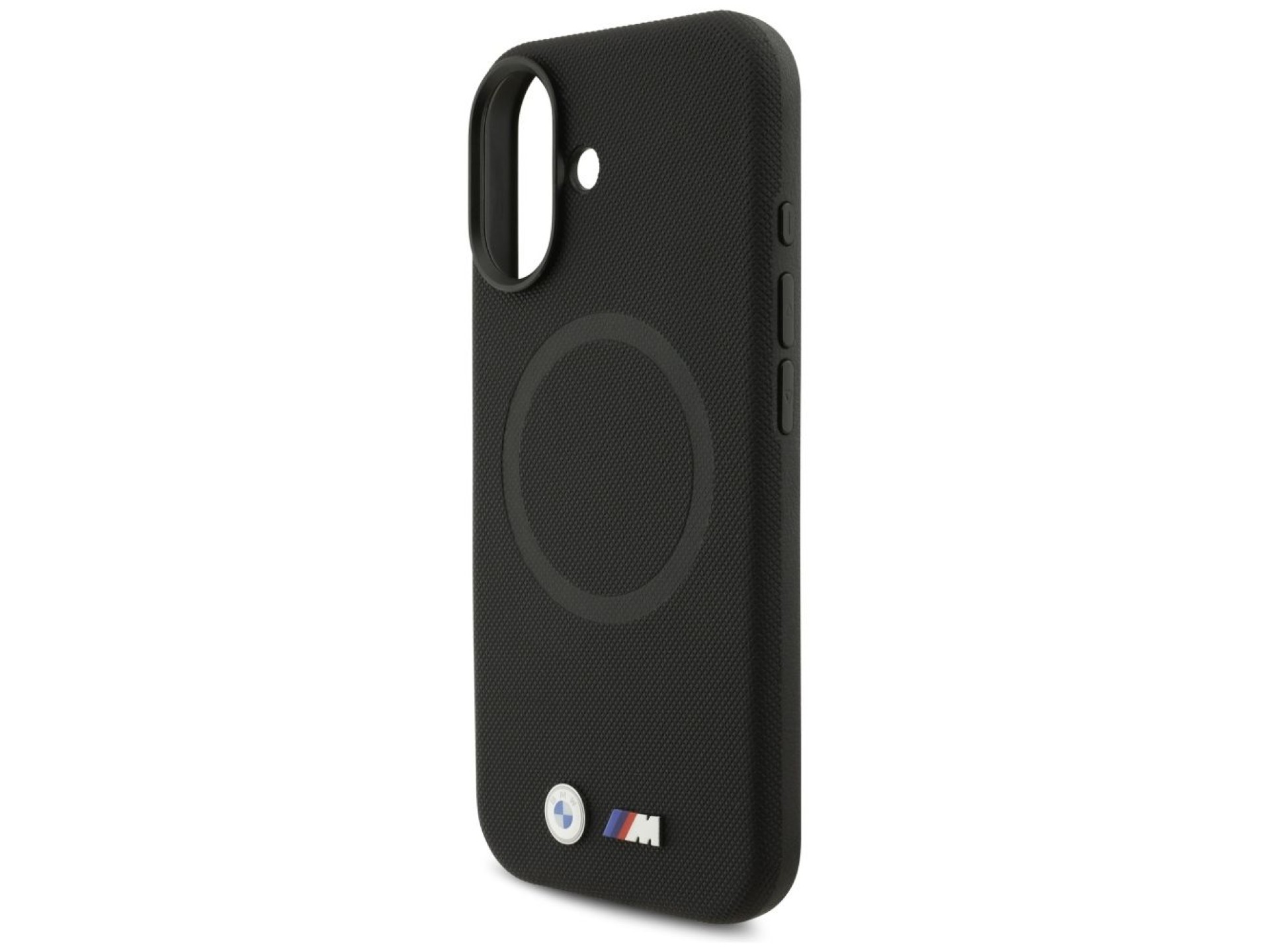 Funda BMW M FW con logo metálico y MagSafe para iPhone 17 - Negra