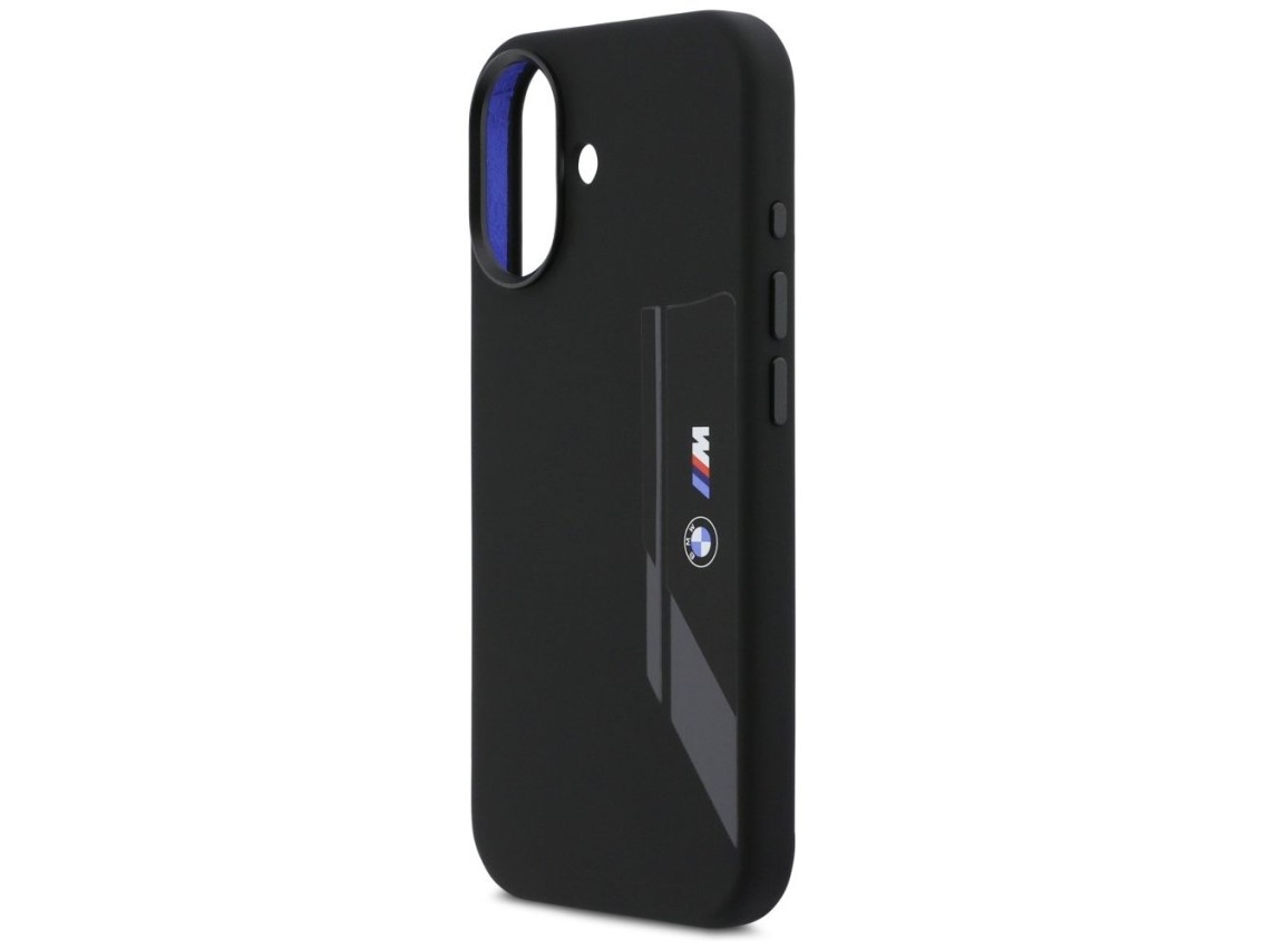 Funda BMW M de silicona con logo vertical MagSafe para iPhone 17 - Negra