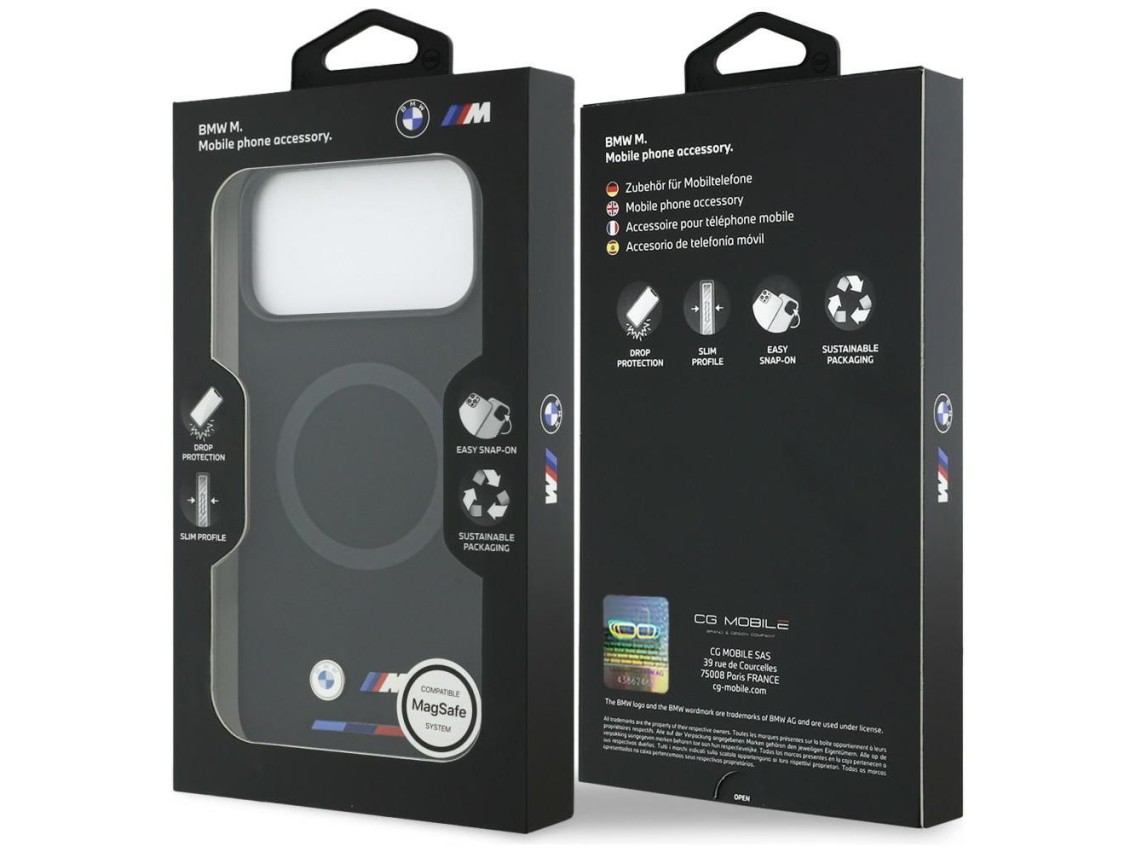 BMW M Silicon Logo MagSafe Case for iPhone 17 Pro Max - Black