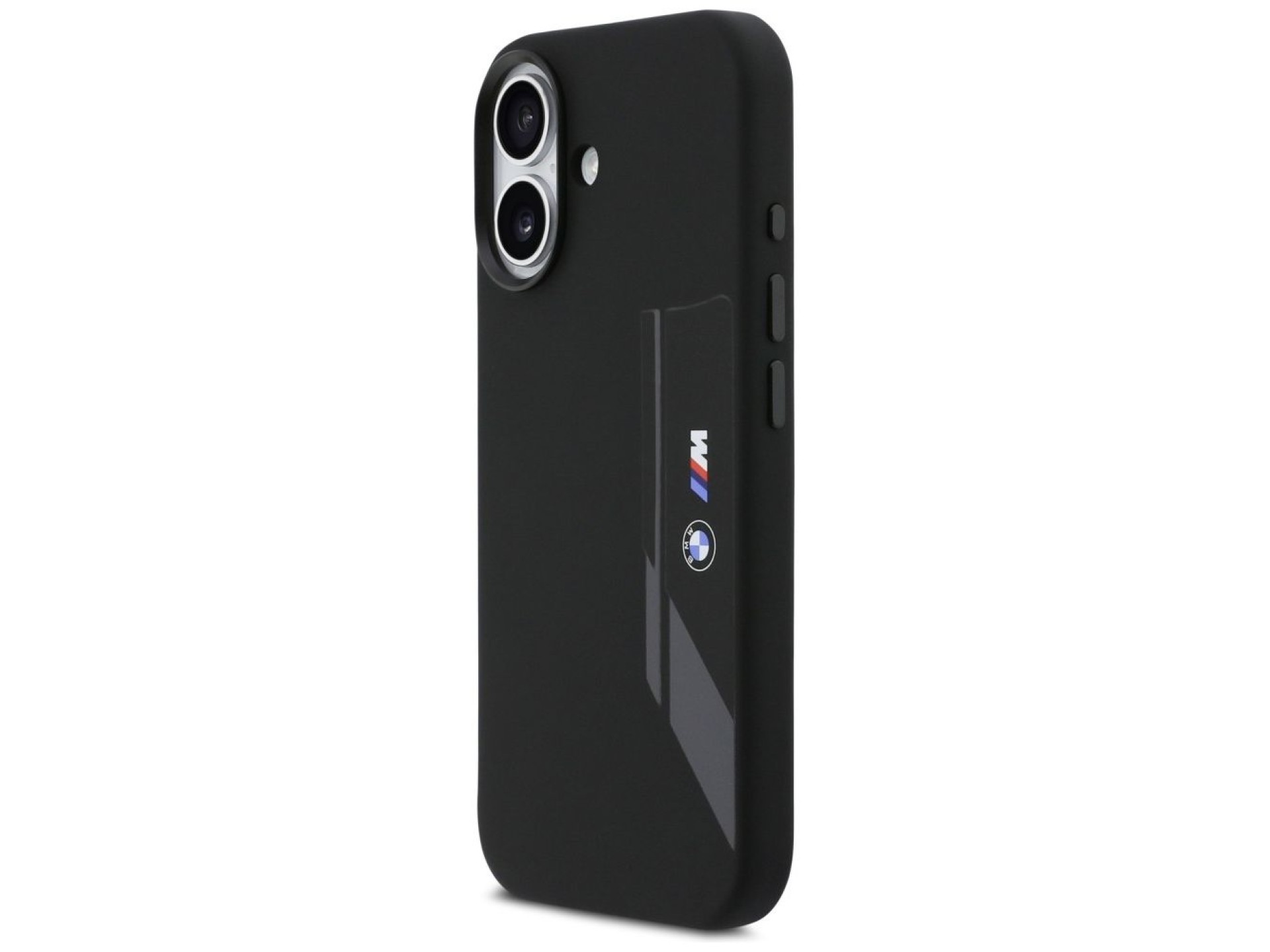 Funda BMW M de silicona con logo vertical MagSafe para iPhone 17 - Negra