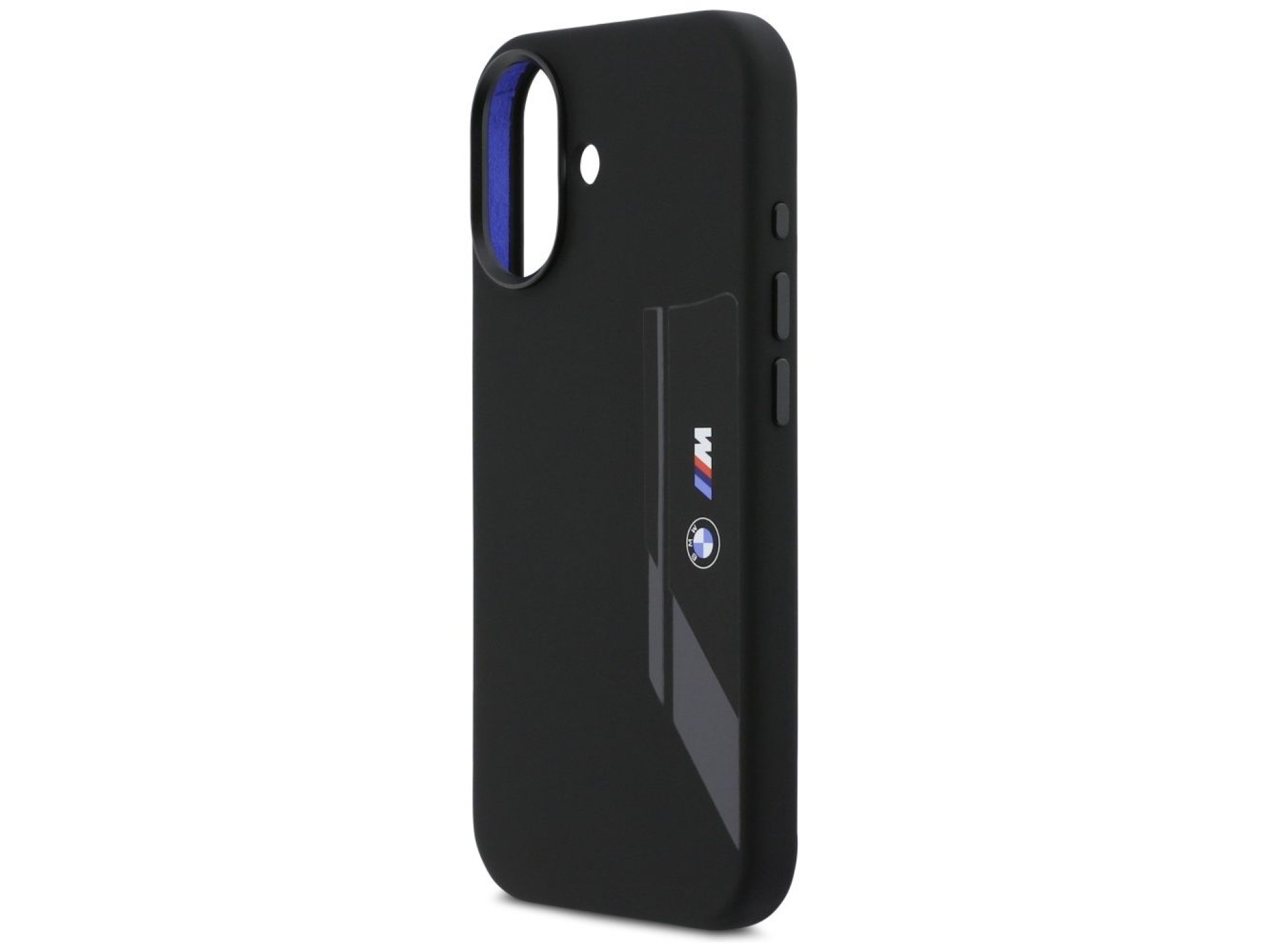 Funda BMW M de silicona con logo vertical MagSafe para iPhone 17 - Negra