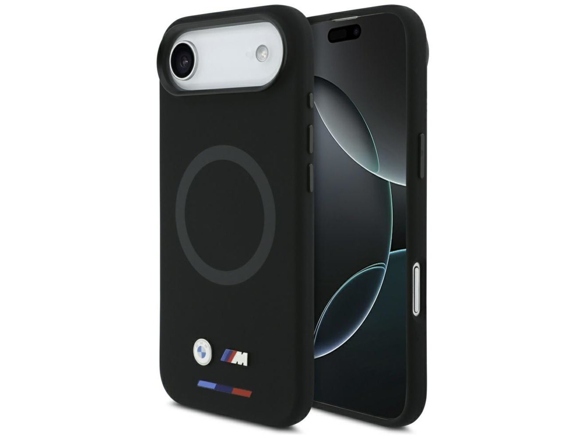 Funda de silicona con logo BMW M MagSafe para iPhone Air - Negra