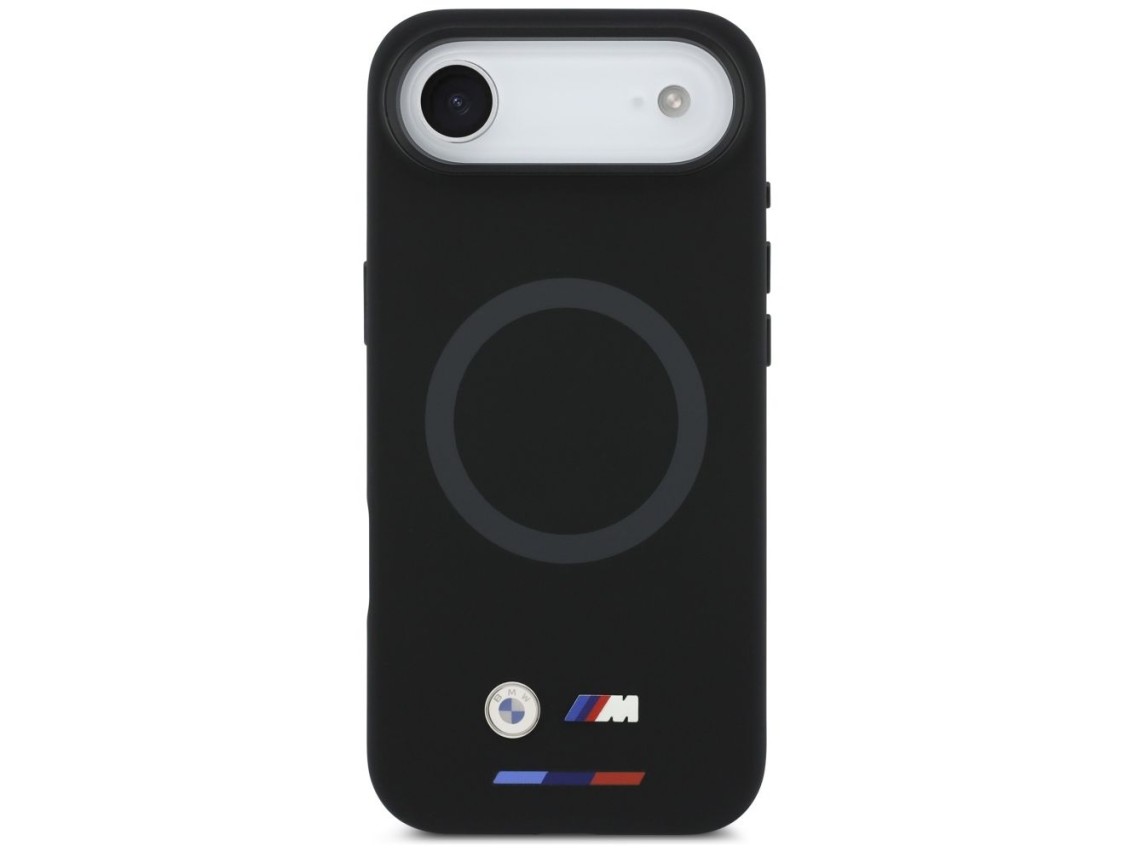 Funda de silicona con logo BMW M MagSafe para iPhone Air - Negra