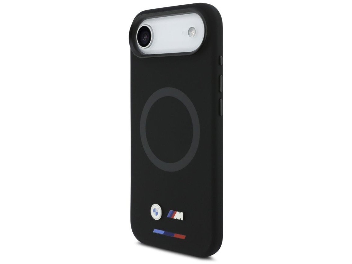 Funda de silicona con logo BMW M MagSafe para iPhone Air - Negra