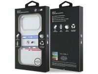 Funda BMW M Silicona con Línea Horizontal MagSafe para iPhone 17 Pro - Blanca Funda BMW M Silicona con Línea Horizontal MagSafe para iPhone 17 Pro - Blanca