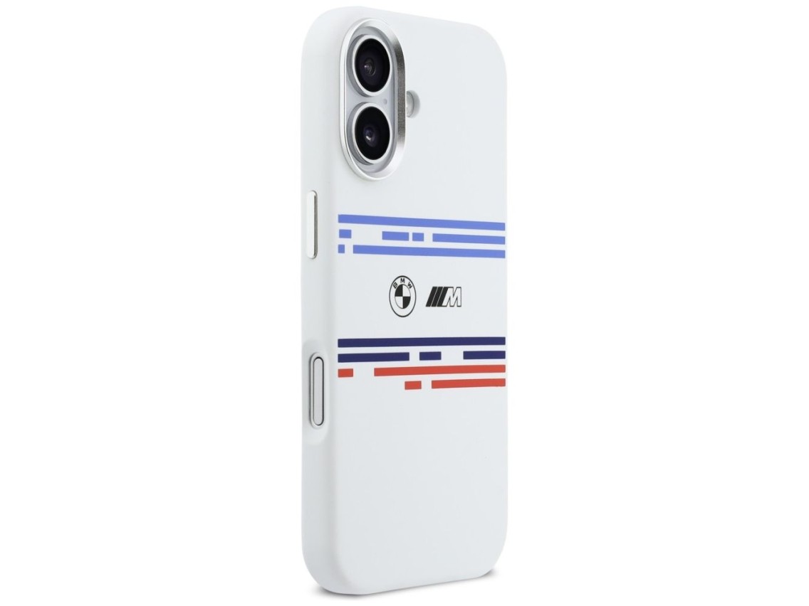 BMW M Silicon Horizontal Line MagSafe Case for iPhone 17 - White