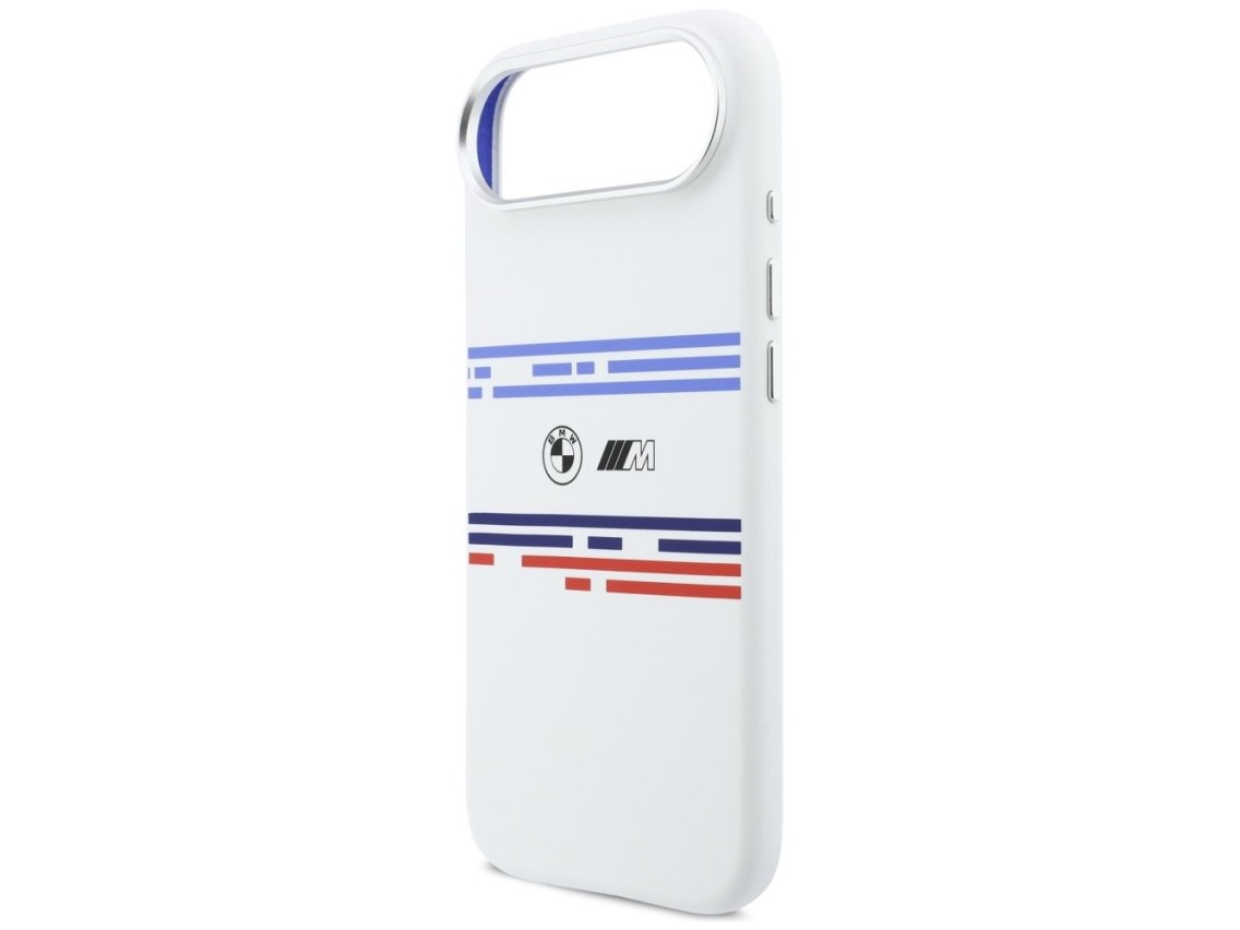 BMW M Silicon Horizontal Line MagSafe Case for iPhone Air - White