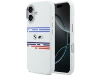 BMW M Silicon Horizontal Line MagSafe Case for iPhone 17 - White BMW M Silicon Horizontal Line MagSafe Case for iPhone 17 - White