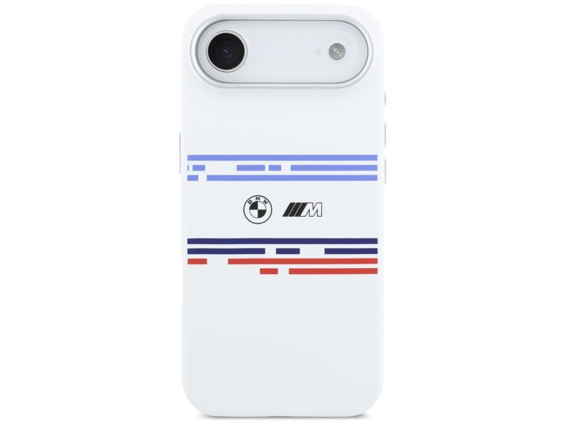 BMW M Silicon Horizontal Line MagSafe Case for iPhone Air - White