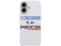 BMW M Silicon Horizontal Line MagSafe Case for iPhone 17 - White BMW M Silicon Horizontal Line MagSafe Case for iPhone 17 - White