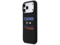 Funda BMW M Silicona con Línea Horizontal MagSafe para iPhone 17 Pro Max - Negra Funda BMW M Silicona con Línea Horizontal MagSafe para iPhone 17 Pro Max - Negra