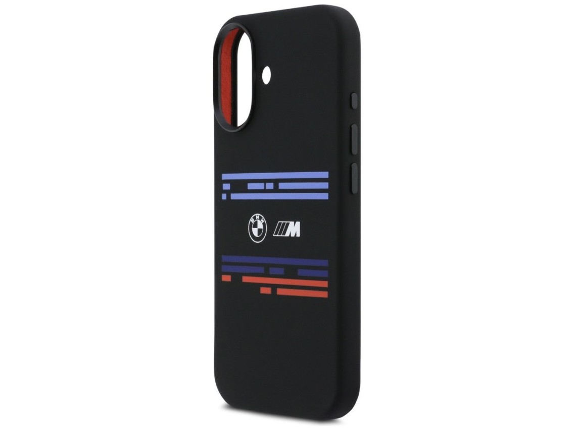 BMW M Silicon Horizontal Line MagSafe Case for iPhone 17 - Black