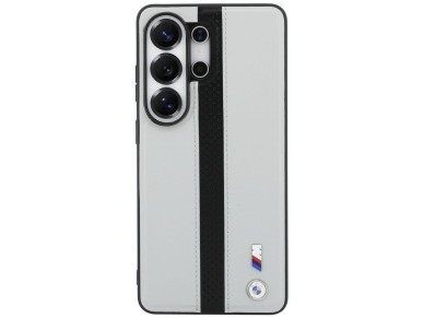 Funda MagSafe con logotipo de franja perforada de BMW para Samsung Galaxy S26 Ultra - Gris Funda MagSafe con logotipo de franja perforada de BMW para Samsung Galaxy S26 Ultra - Gris