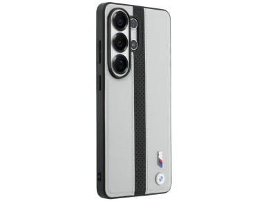 Funda MagSafe con logotipo de franja perforada de BMW para Samsung Galaxy S26 Ultra - Gris Funda MagSafe con logotipo de franja perforada de BMW para Samsung Galaxy S26 Ultra - Gris