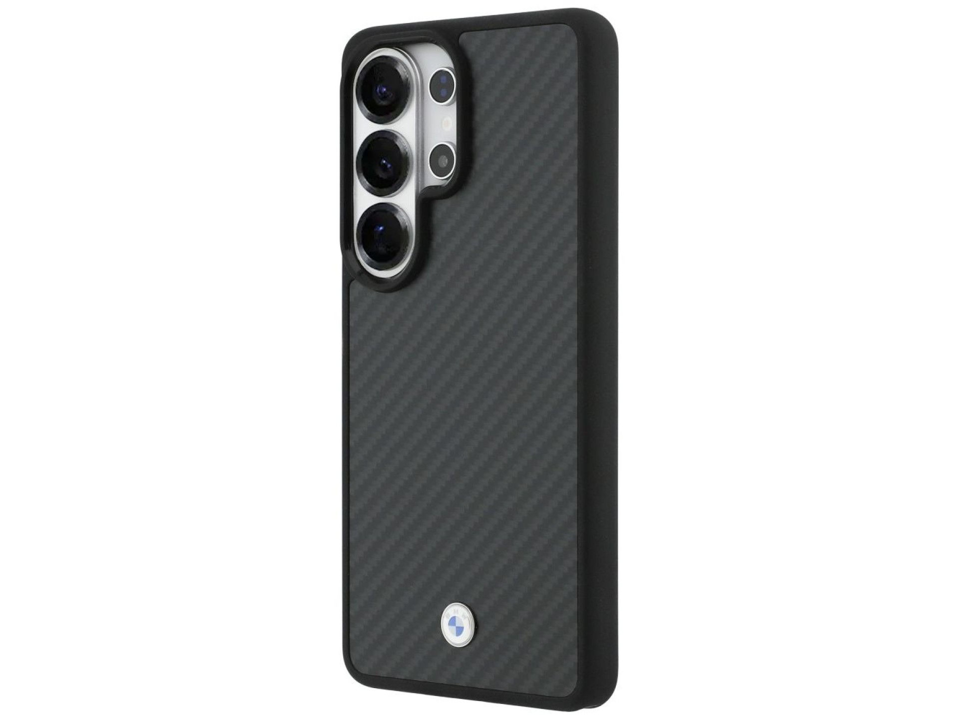 Funda magnética de fibra de carbono con el logotipo de BMW para Samsung Galaxy S26 Ultra - Negra