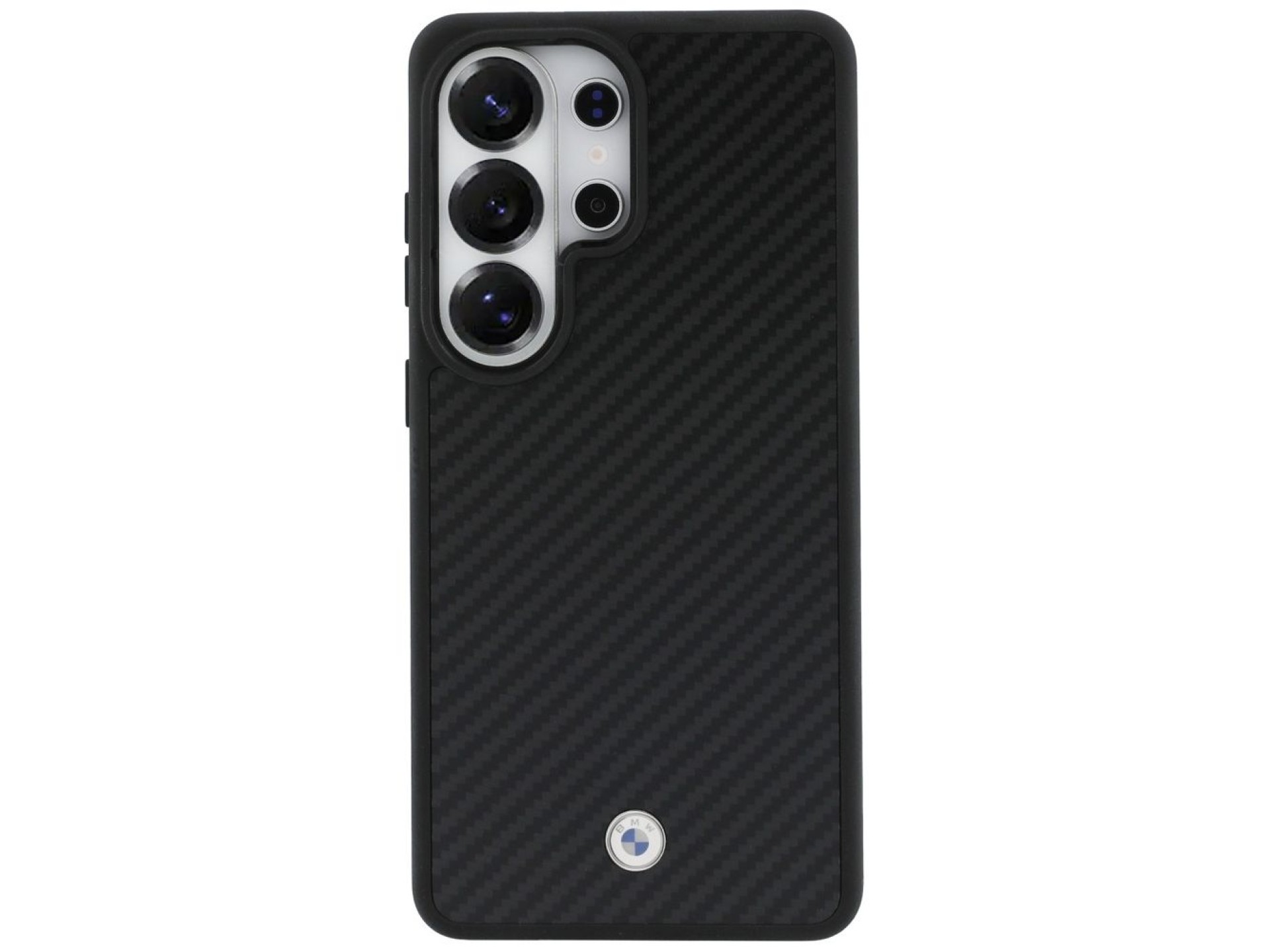 Funda magnética de fibra de carbono con el logotipo de BMW para Samsung Galaxy S26 Ultra - Negra