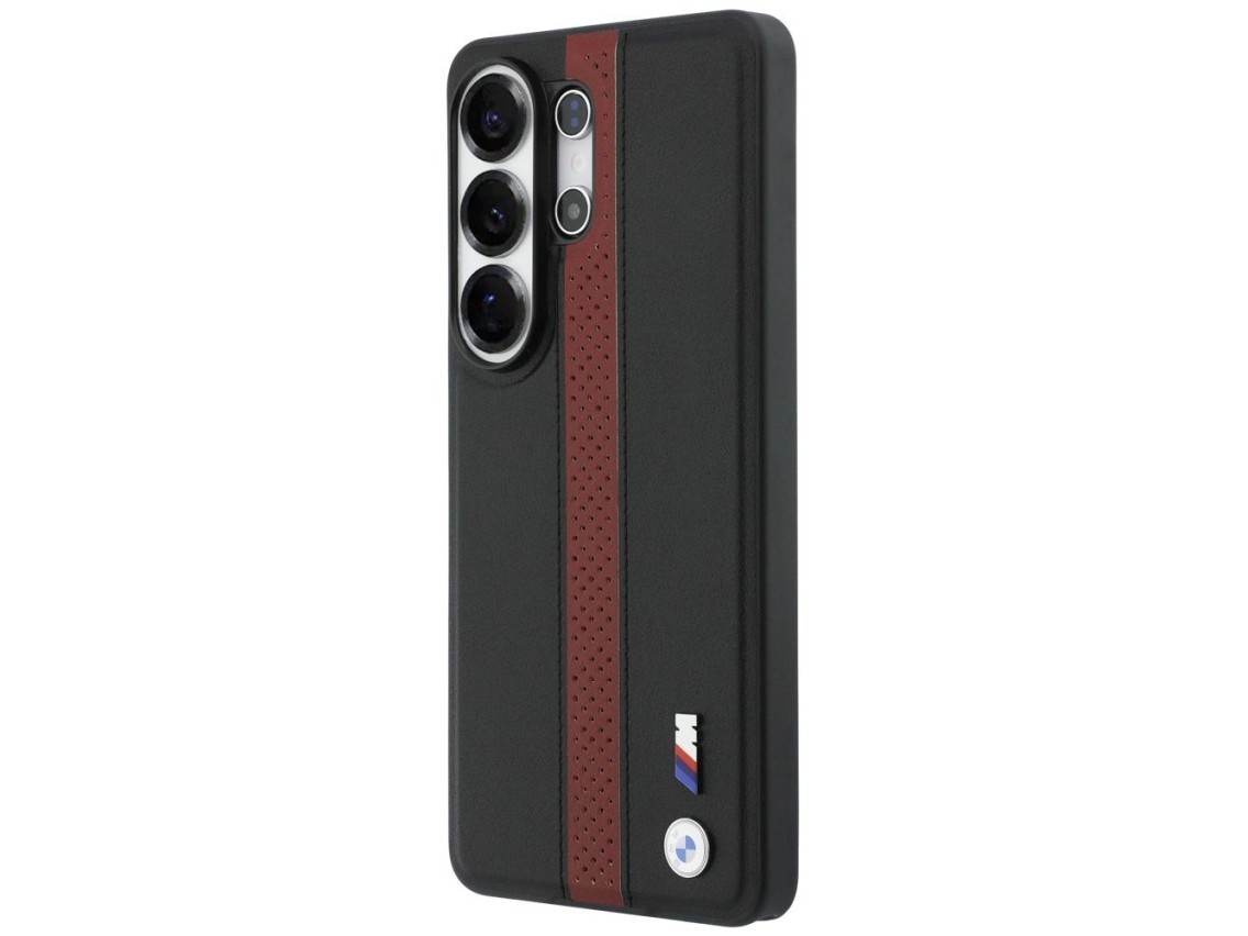 BMW Perforated Stripe Logo MagSafe Case for Samsung Galaxy S26 Ultra - Red