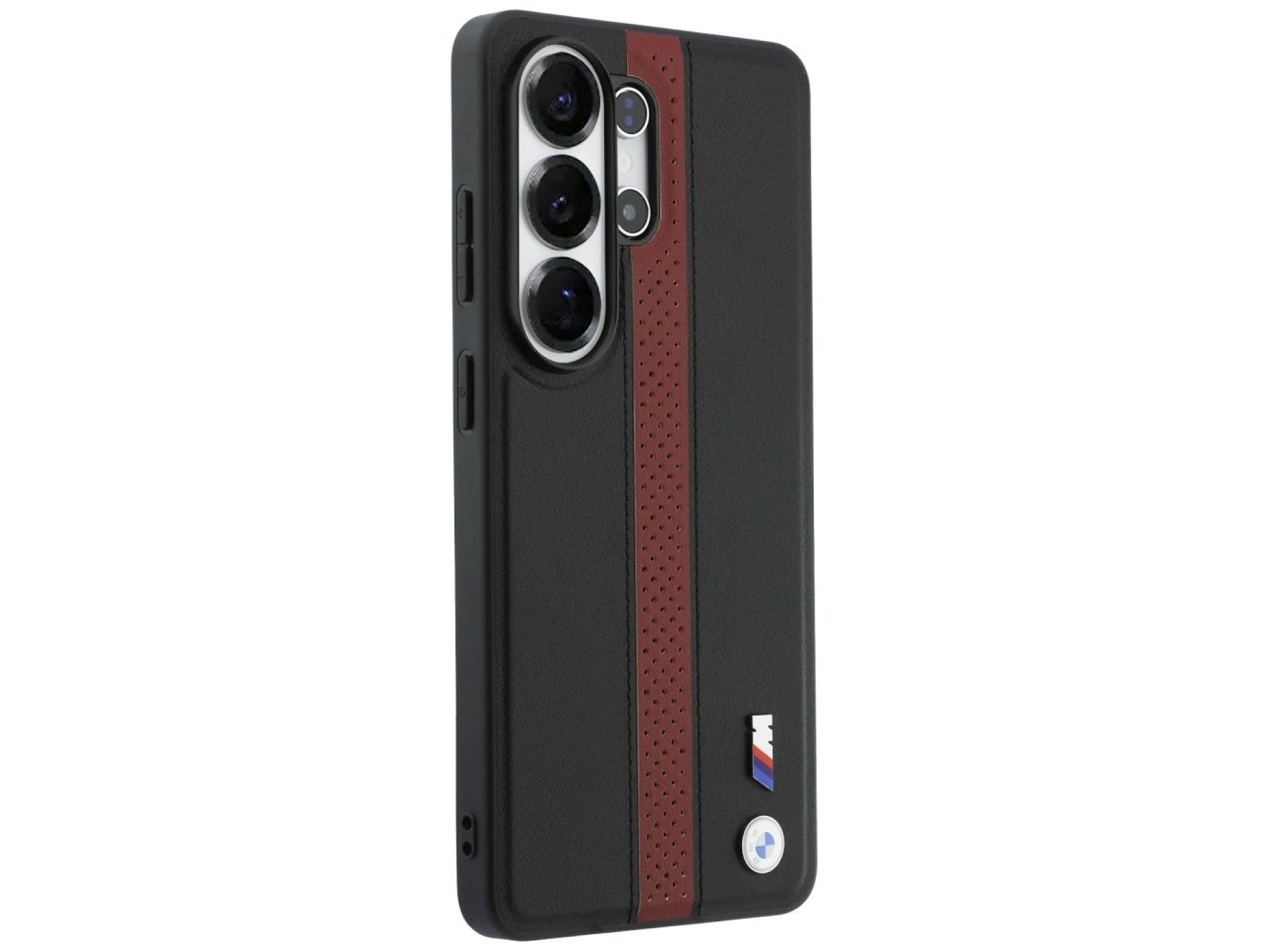 BMW Perforated Stripe Logo MagSafe Case for Samsung Galaxy S26 Ultra - Red