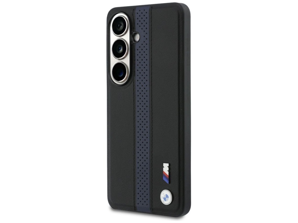 Capa MagSafe com logotipo BMW Perfurado e Faixa para Samsung Galaxy S26 - Azul