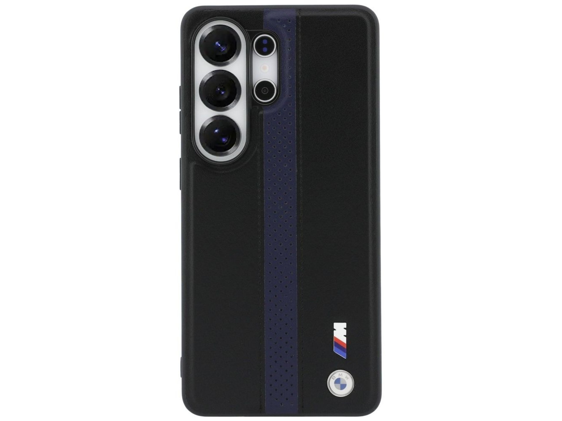 Capa MagSafe com logotipo BMW Perfurado e Listras para Samsung Galaxy S26 Ultra - Azul
