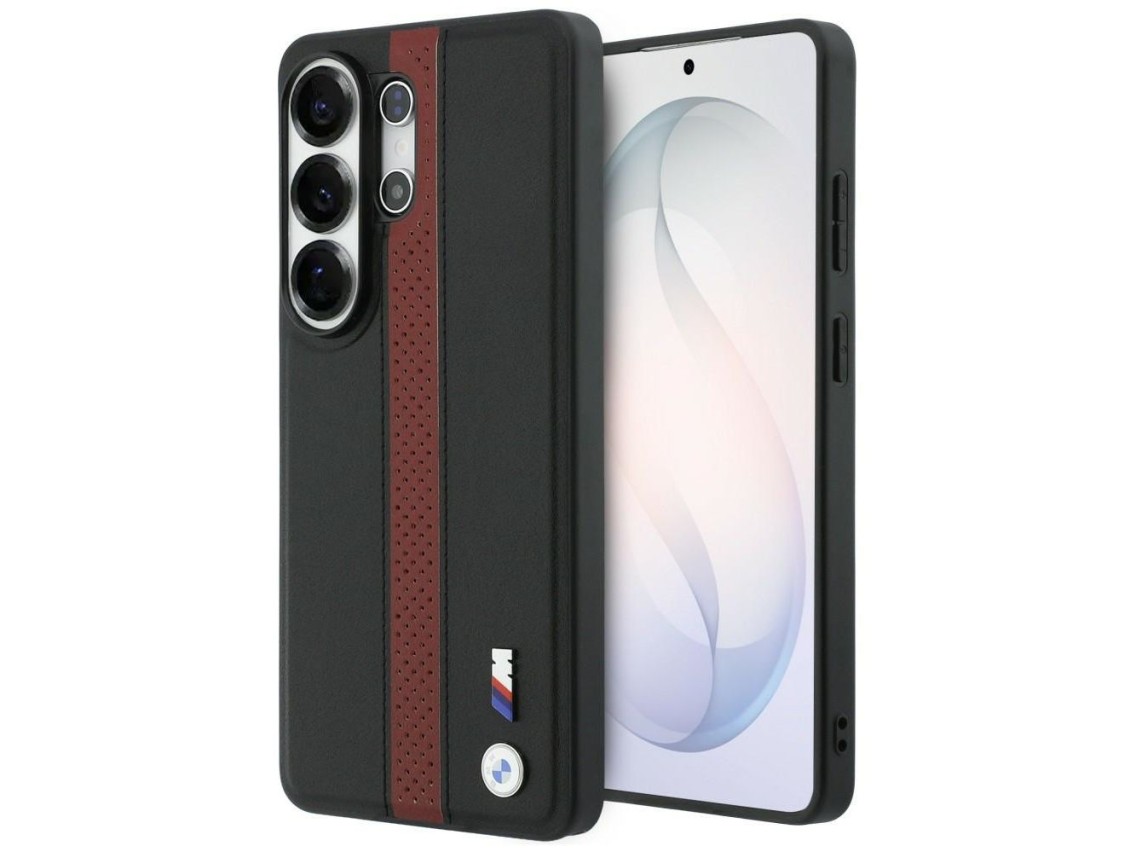 BMW Perforated Stripe Logo MagSafe Case for Samsung Galaxy S26 Ultra - Red