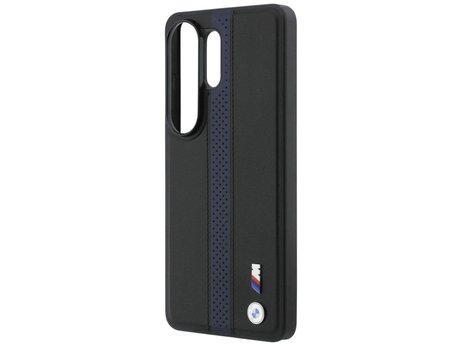 Capa MagSafe com logotipo BMW Perfurado e Listras para Samsung Galaxy S26 Ultra - Azul