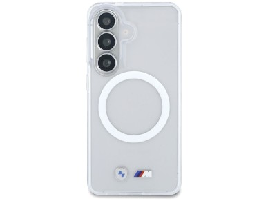 Funda BMW IML a prueba de golpes con logo met�lico MagSafe para Samsung Galaxy S26 - Transparente
