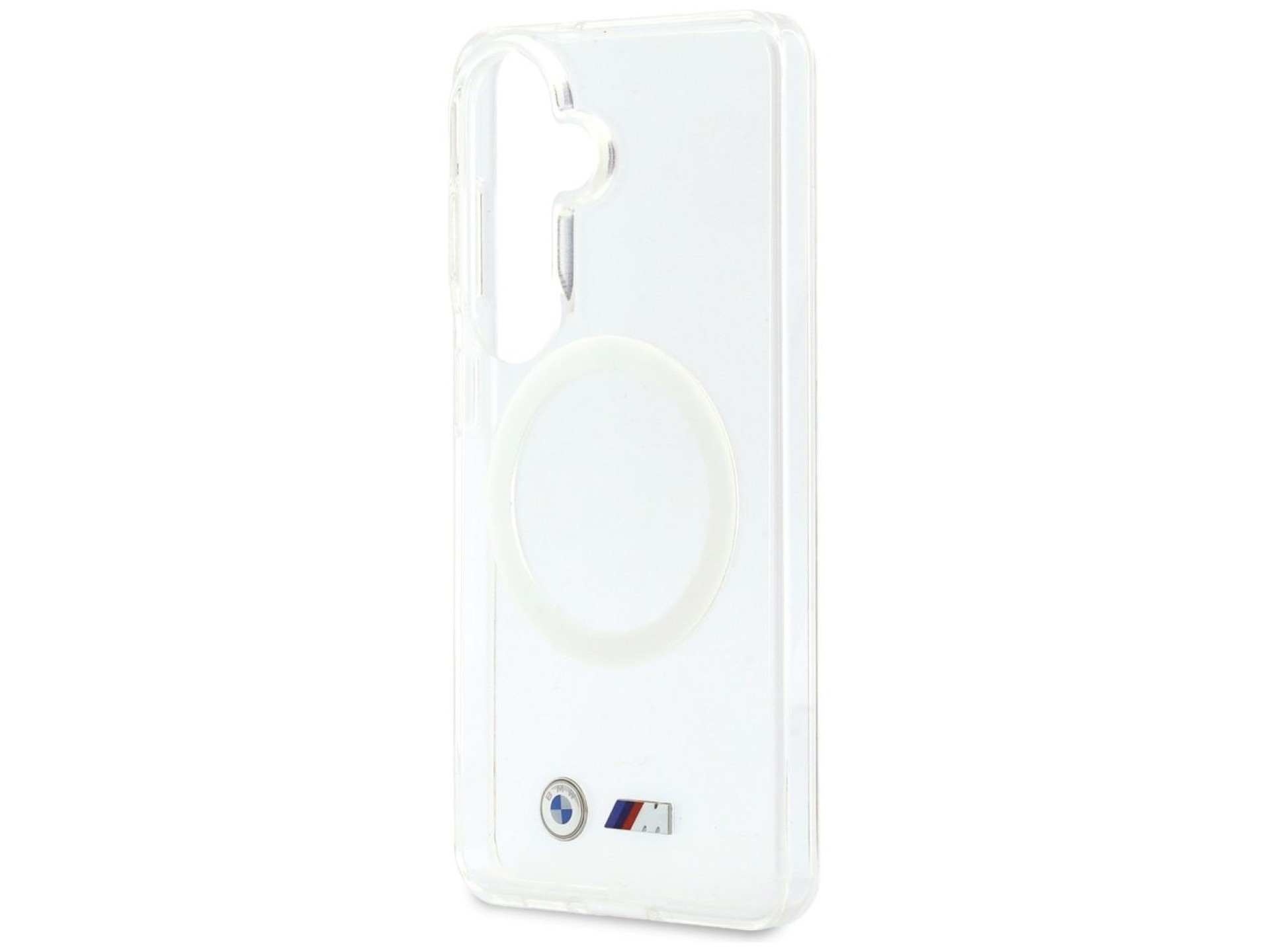 Capa MagSafe BMW IML com logotipo metálico à prova de choque para Samsung Galaxy S26 - Transparente