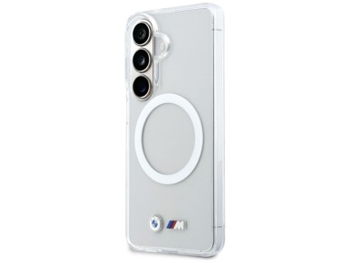 Funda BMW IML a prueba de golpes con logo met�lico MagSafe para Samsung Galaxy S26 - Transparente